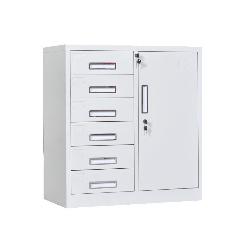 臻远 工厂存储柜资料柜 偏六斗矮柜 高830*宽750*深390mm