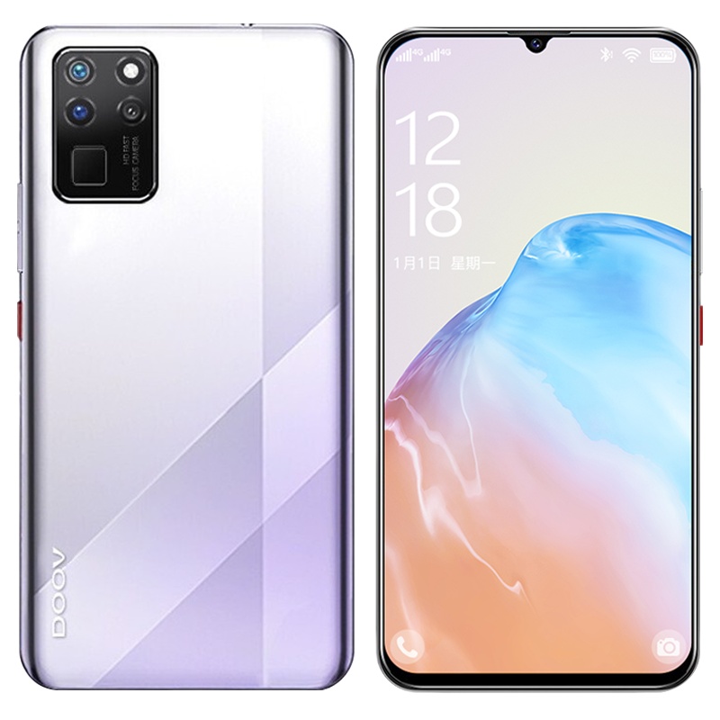 朵唯findX超大屏7.2英寸智能手机学生价学习便宜货游戏商务高端男士千元巨屏屏幕 冰霜银 全网通(8GB+256GB)