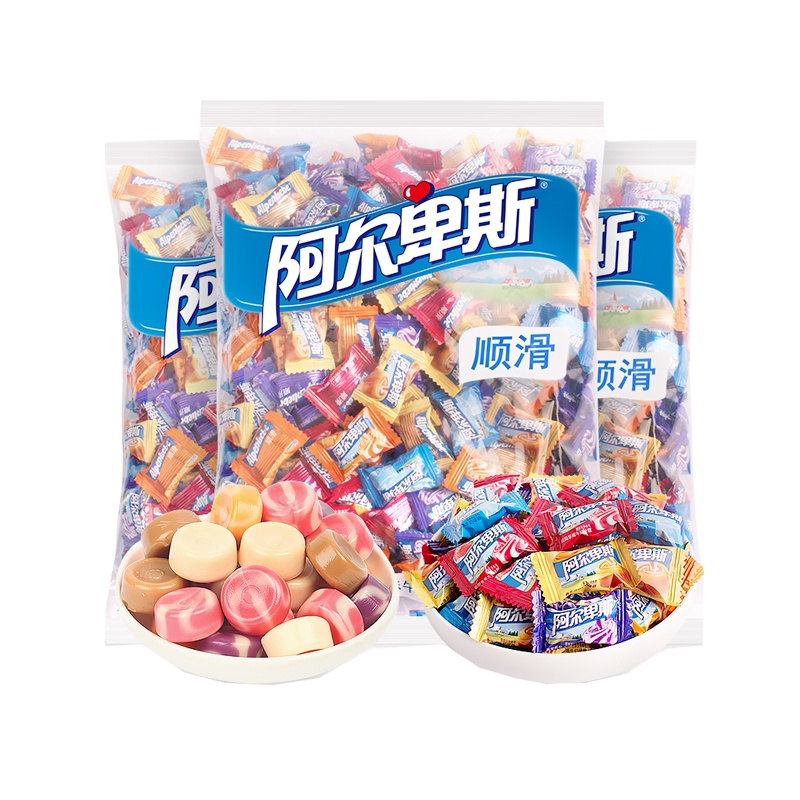 阿尔卑斯牛奶水果硬糖混合口味500g*3袋