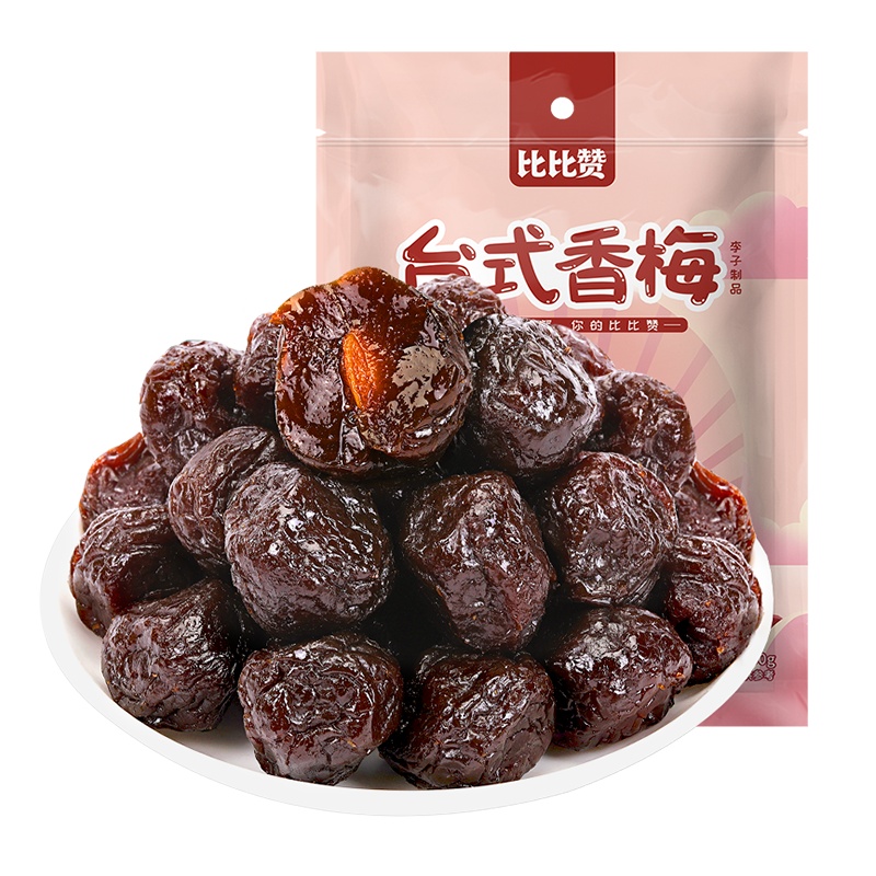 比比赞台式香梅200g×1袋装果干果脯蜜饯小零食小包袋装办公室即食休闲食品
