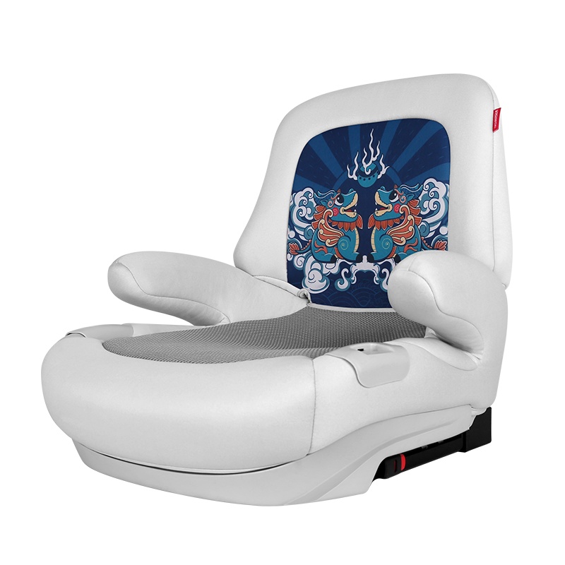 路途乐 儿童安全座椅增高垫3-12岁宝宝汽车用便携简易车载坐垫通用 麒麟图案