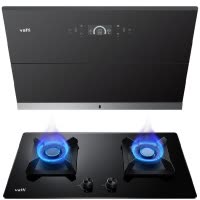 华帝(vatti)24m³顶侧双吸抽油烟机灶具套餐i11142+52B天然气4.5kW黑晶燃气灶智感恒吸热水洗烟灶套装