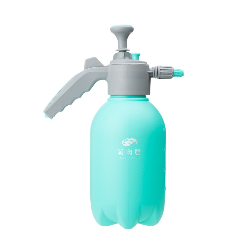 萌肉居 压力喷壶喷雾器花洒喷壶气压式喷水壶浇花洒水壶喷雾器园艺养花工具用品 (加厚蓝色2L气压喷壶)