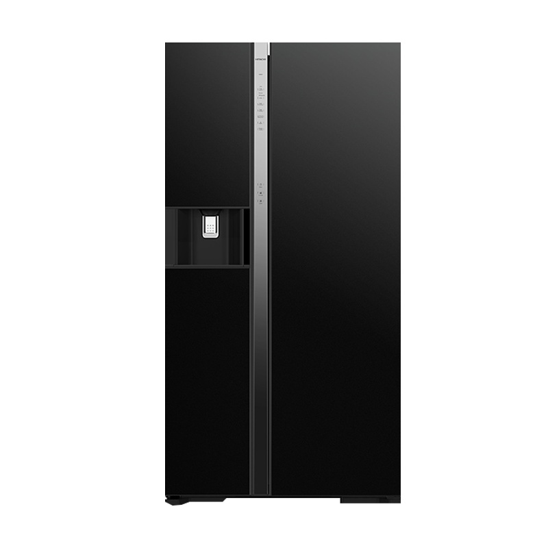 日立(HITACHI) 573升风冷无霜变频对开门冰箱自动制冰纳米钛过滤 原装进口 R-SBS2100NC水晶黑