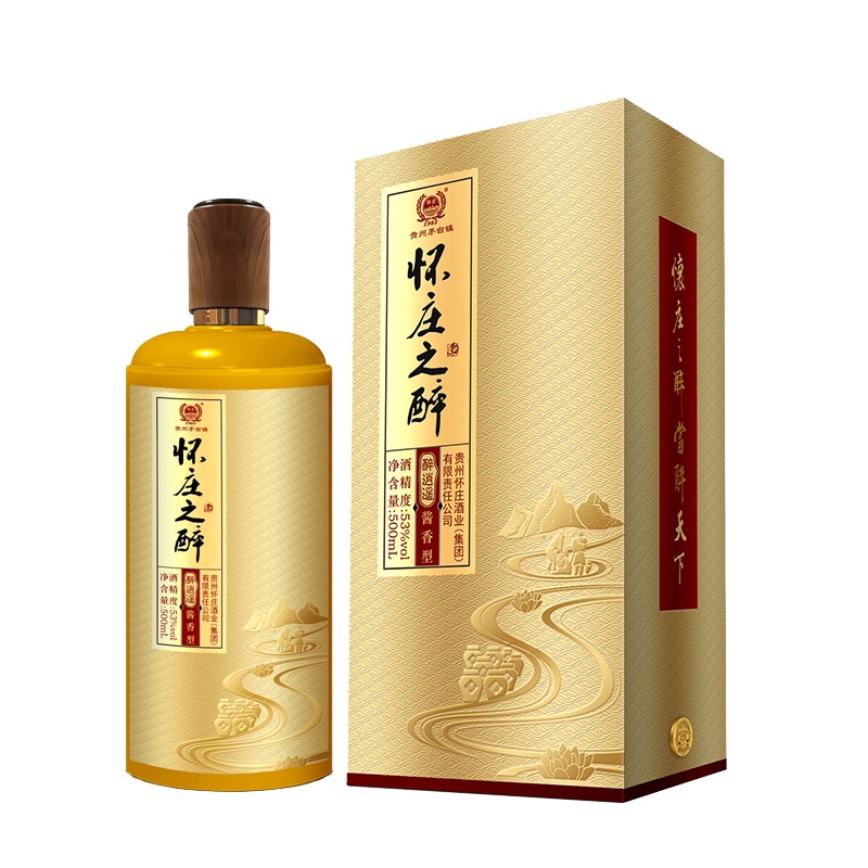 怀庄之醉 (醉逍遥)茅台镇酱香型白酒53度500ml*6瓶 整箱装