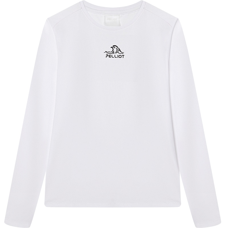 伯希和2021新款户外休闲运动速干长袖T恤 男女春夏圆领打底快干衣