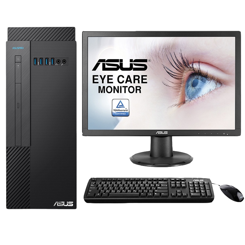 华硕（ASUS）商用台式电脑D642MF 21.5英寸（I3-9100 4G 1T+128G DOS ）