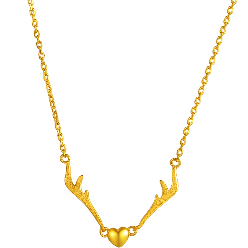 [中国黄金]足金一路有你项链