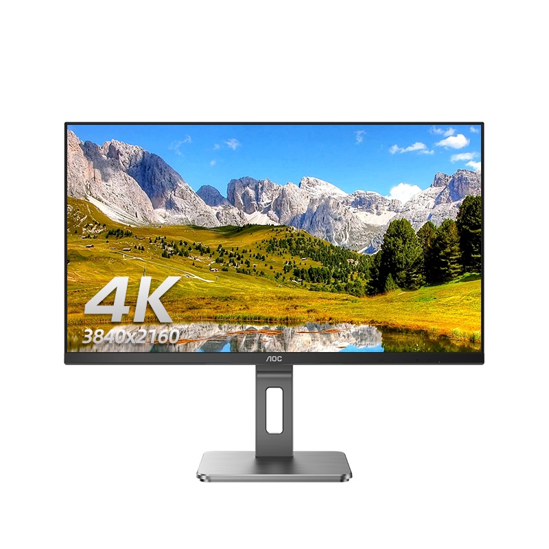 冠捷(AOC)28英寸显示器 IPS技术 LED背光 低蓝光 HDMI DP 4K分辨率 窄边框 升降旋转支架 液晶台式电脑设计师显示屏(U28P2U/BS)