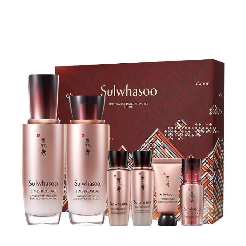 【国内专柜】雪花秀（Sulwhasoo）秘时臻金挚颜护肤套装6件套（焕生水125ml+焕生乳125ml）补水保湿送礼佳品