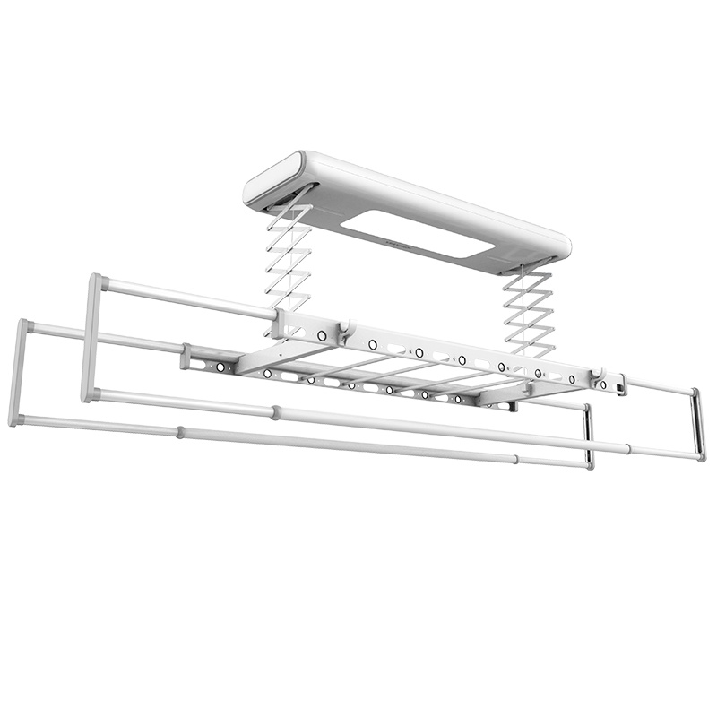 好太太晾衣架语音精灵遥控伸缩晒衣架阳台家用电动升降晾衣被杆晾衣机D-3118遥控款+横杆+照明+消毒+保修三年