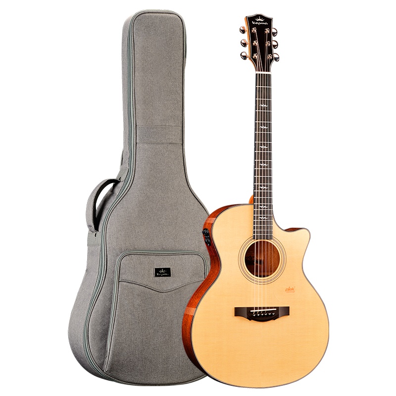 卡马(KEPMA)F1E-GA加振吉他单板电箱吉他指弹吉它jita原木色圆角41英寸