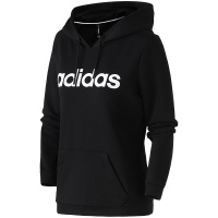 adidas阿迪达斯NEO女装休闲套头衫连帽卫衣运动服DW7955 L DW7955黑+白