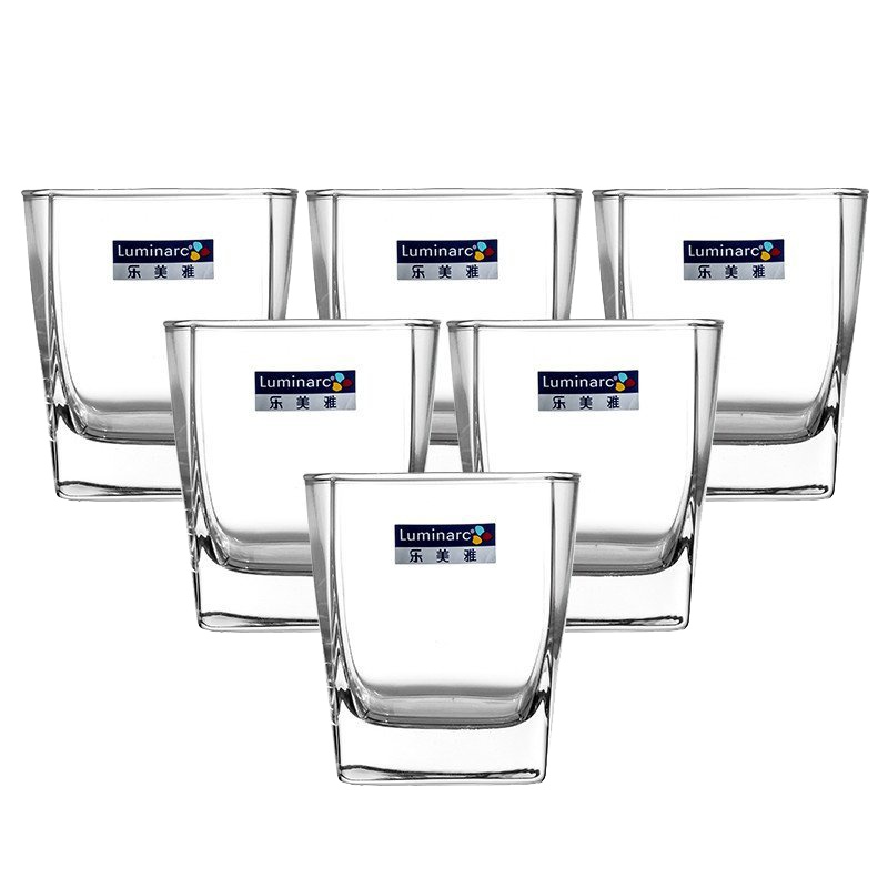 Luminarc法国弓箭(ARC)乐美雅 司太宁直身杯啤酒杯酒具套装玻璃水杯茶杯300ML(六只装)53668不保温