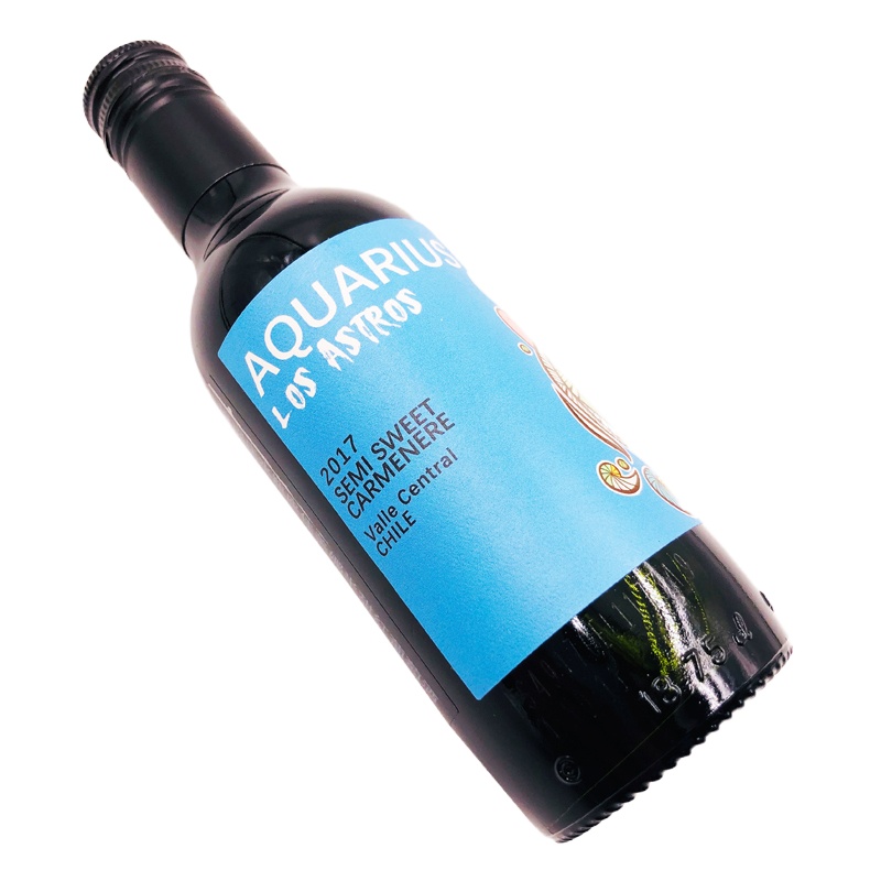 Los Astros璀璨庄水瓶座佳美娜半甜干红葡萄酒2017 187.5ml