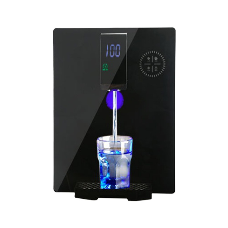 妖怪管线机壁挂式速热冷热型家用超薄智能无胆制冰饮水机即热式开水机 黑色智能版 温热