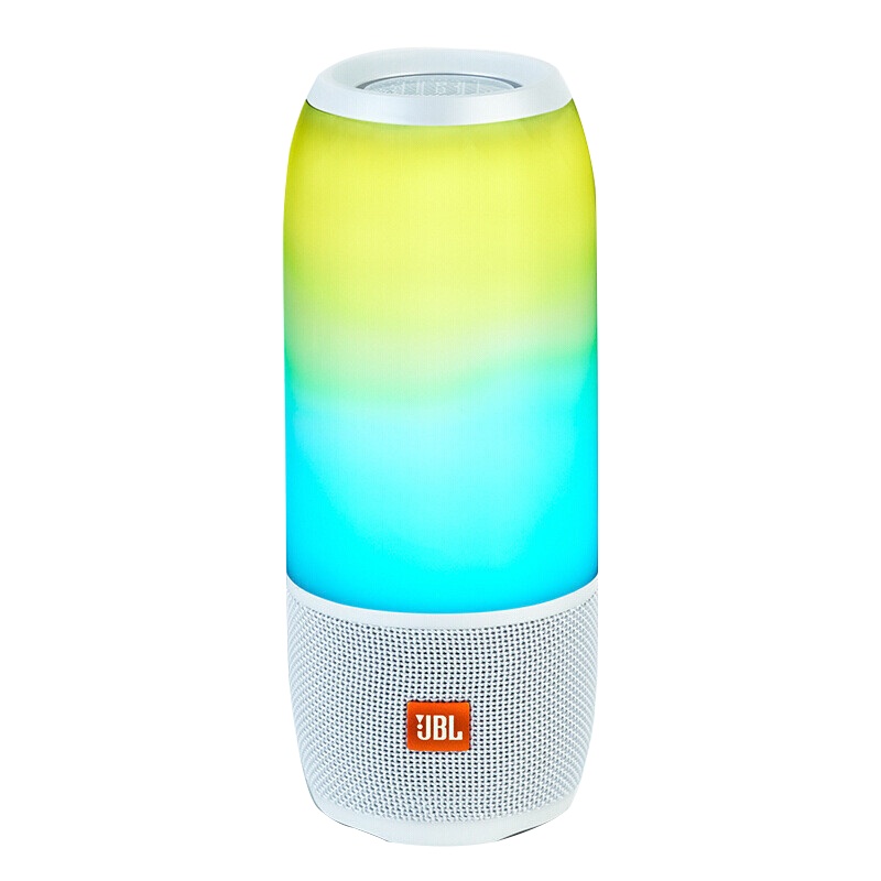 JBL Pulse3 音乐脉动3代 炫彩蓝牙小音箱 音响 低音炮 便携迷你音响 防水音箱 珍珠白