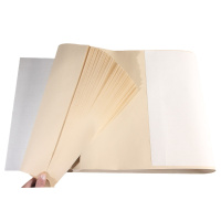 企采严选 仿古无格毛边纸四尺对开半生宣100张/包