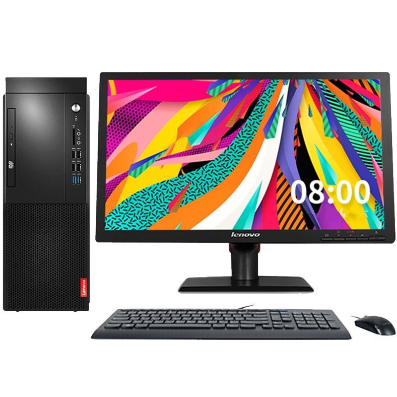 联想(Lenovo)启天M420 22.5寸台式电脑整机 i3-9100 4G 1T 无光驱 集显 WIN10H