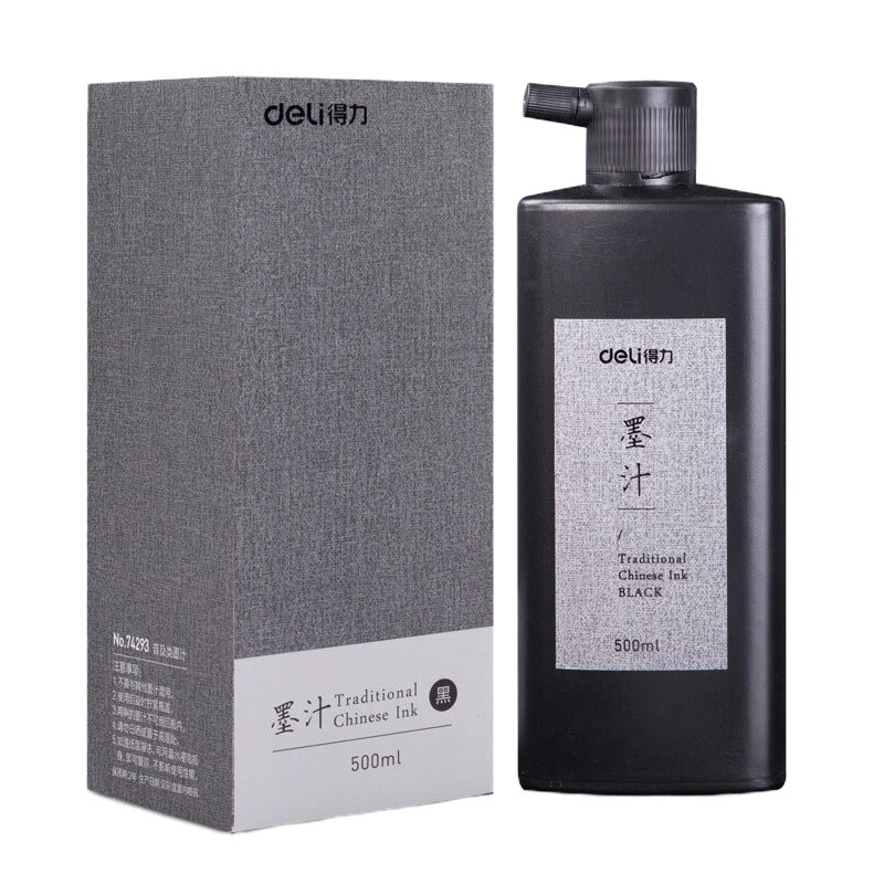 得力(deli) 74293特浓书法墨汁/墨水 500ml/盒
