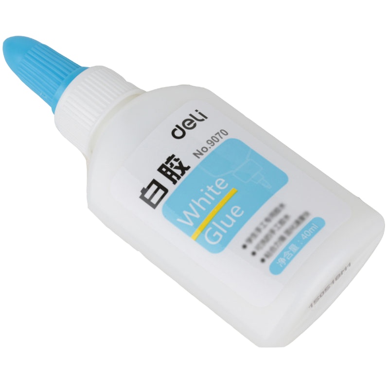 得力(deli) 9070白胶 手工专用胶水白乳胶学生手工课DIY胶水乳白胶 40ml(9070)