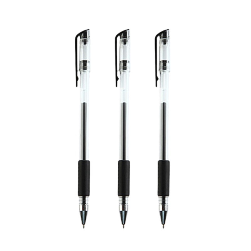 齐心Q009 0.5mm中性笔签字笔水笔子弹头办公文具用品 60支装 黑色