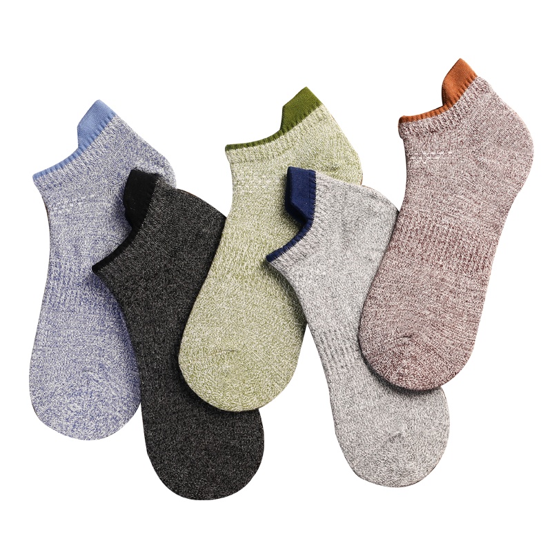 蓓乐妃袜子男短袜棉质祙春夏季运动吸汗透气复古船袜青少年高中学生全棉线提耳护踝短筒袿