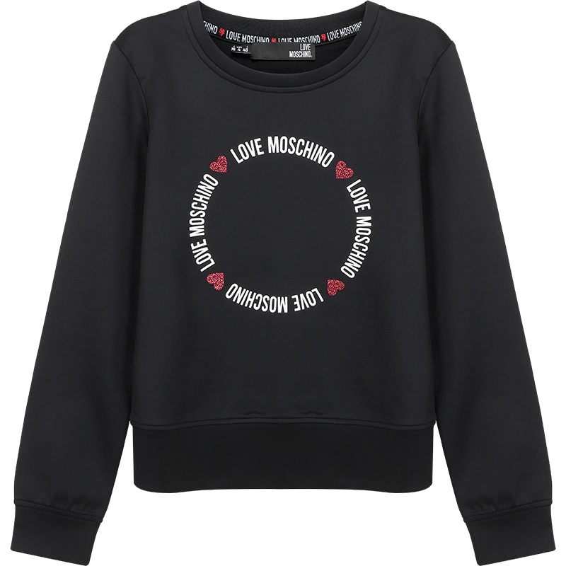 LOVE MOSCHINO "爱"莫斯奇诺 女士聚酯纤维圆领卫衣运动衫 W6322 05 E2168