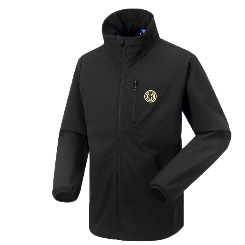 国际米兰足球俱乐部官方秋季男子软壳冲锋衣弹力防风雨保暖抓绒舒适外套