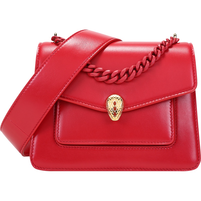 宝格丽 BVLGARI 女士SERPENTI FOREVER系列羊皮小号蛇头扣手提单肩斜挎包290763