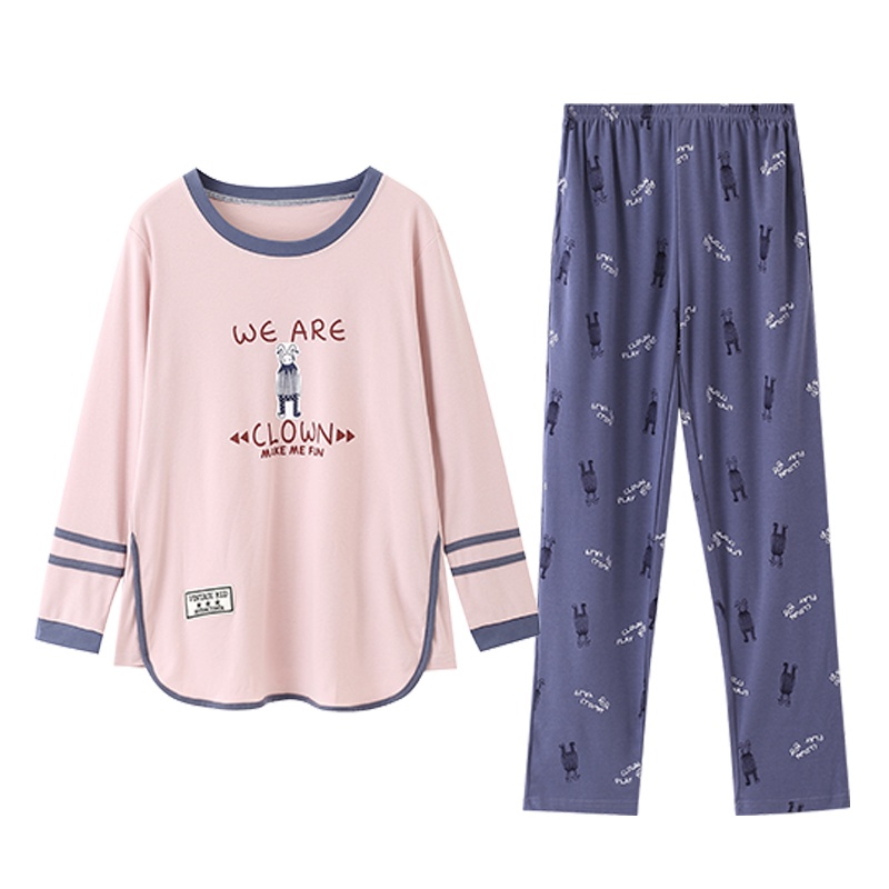 都市丽人时尚可爱舒适棉质圆领家居服套装女士睡衣夏DSH050