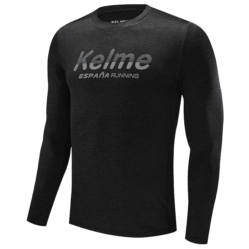 KELME/卡尔美休闲运动男士长袖T恤舒适LOGO时尚套头衫