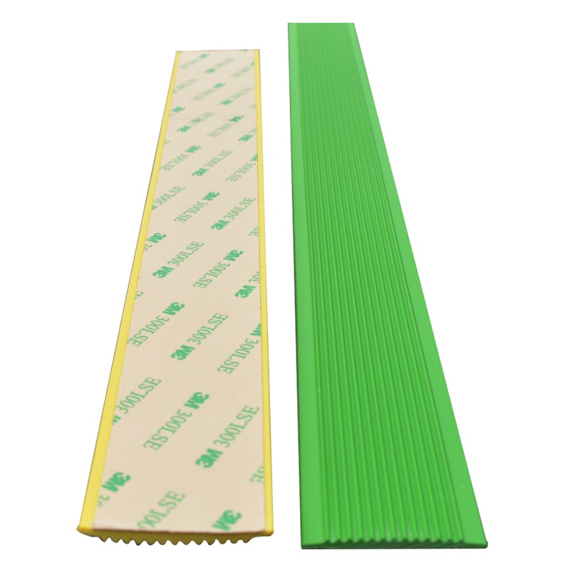 海斯迪克 HK0006 PVC软胶防滑海斯条 楼梯踏步止滑条 台阶彩色防滑条 逃生通道楼梯防滑条 绿色(4cm*25m)
