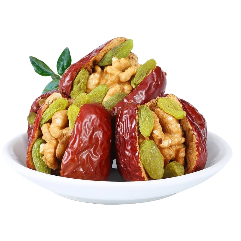 红枣夹核桃仁葡萄干 大枣子抱抱干果500g夹心枣零食 3斤