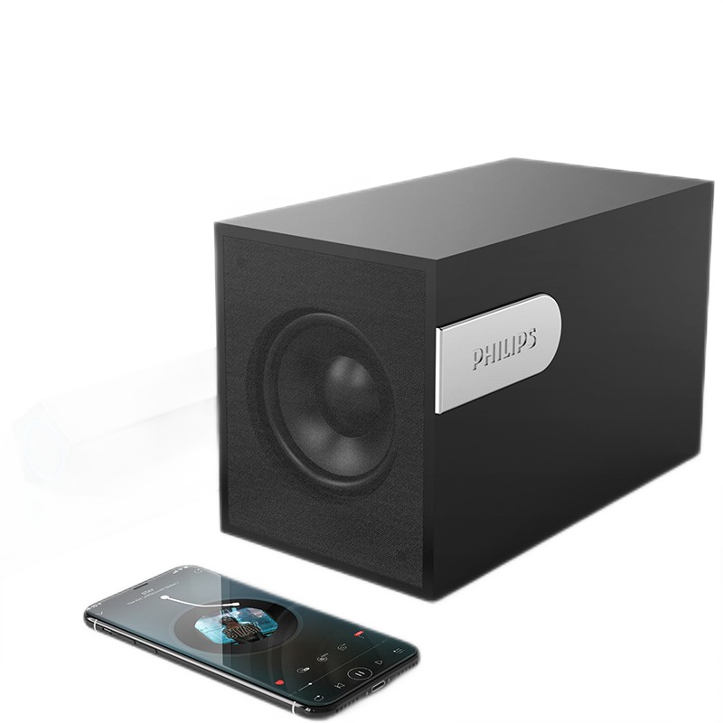 飞利浦(PHILIPS )SPA520桌面低音炮音响 电脑笔记本台式机双USB家用蓝牙5.0音箱
