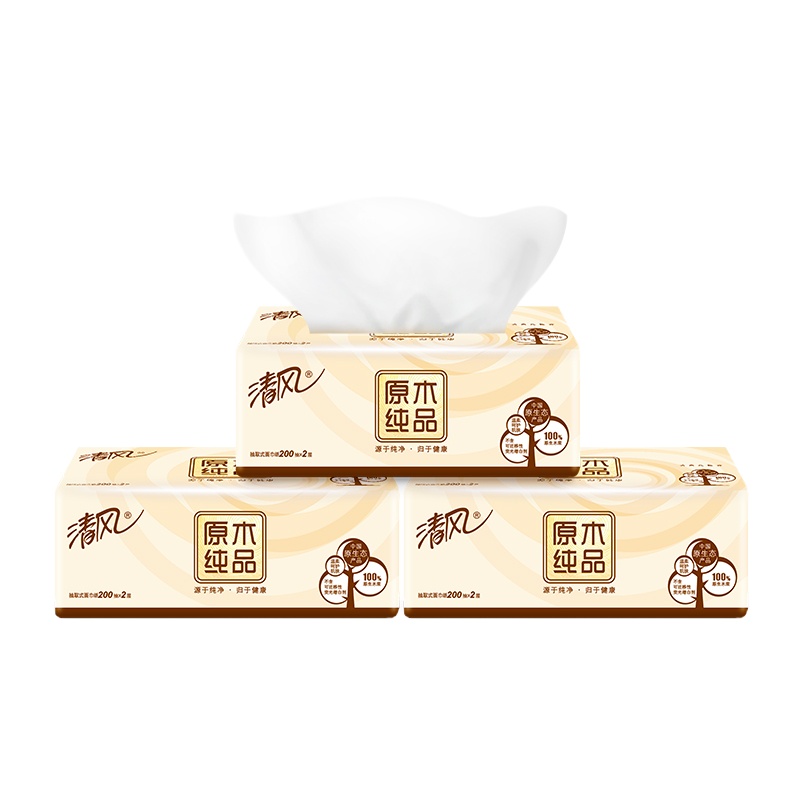 BR38SC1=38SC2清风原木纯品200抽3包*16提/箱