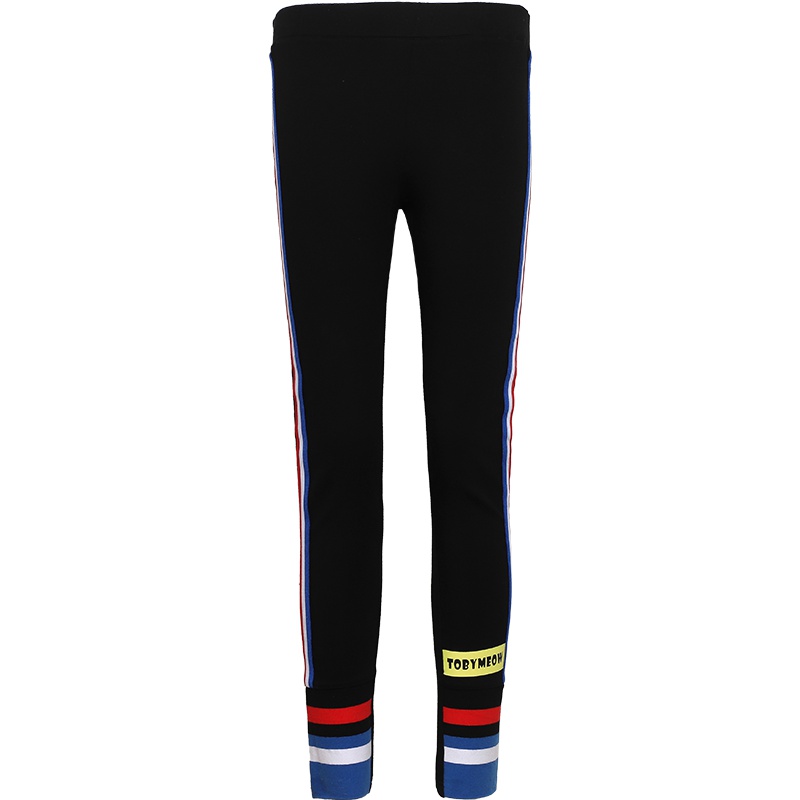 a02新款时尚撞色条纹印花打底裤女长裤显瘦打底裤女DTU5A0391PN