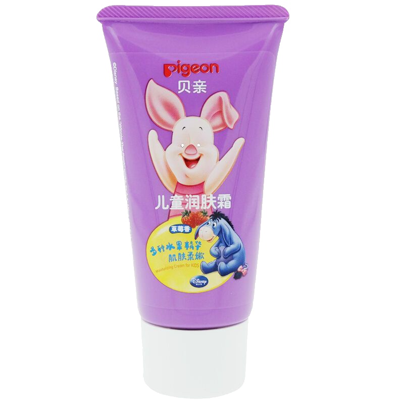 贝亲(Pigeon)儿童润肤霜滋润保湿40g 迪士尼草莓味婴儿润肤霜 IA87