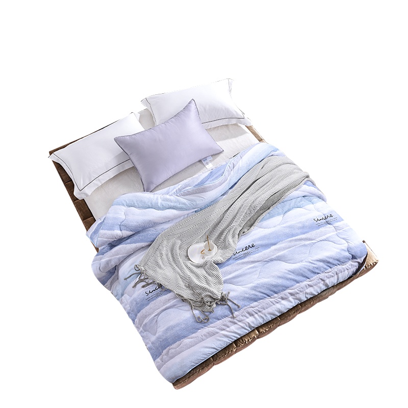 路易卡罗(Louiskellog)被子空蓝 四季被 空调被 空蓝山水纹 被料 单个价