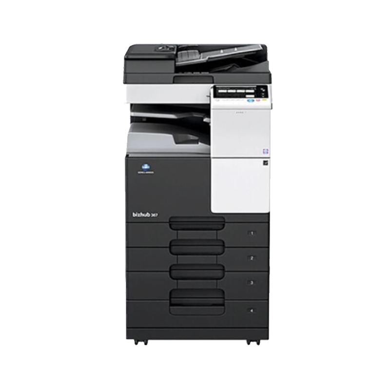 柯尼卡美能达(KONICA MINOLTA)367 A3黑白激光数码复合机 (含双面输稿器+双纸盒+含工作柜)