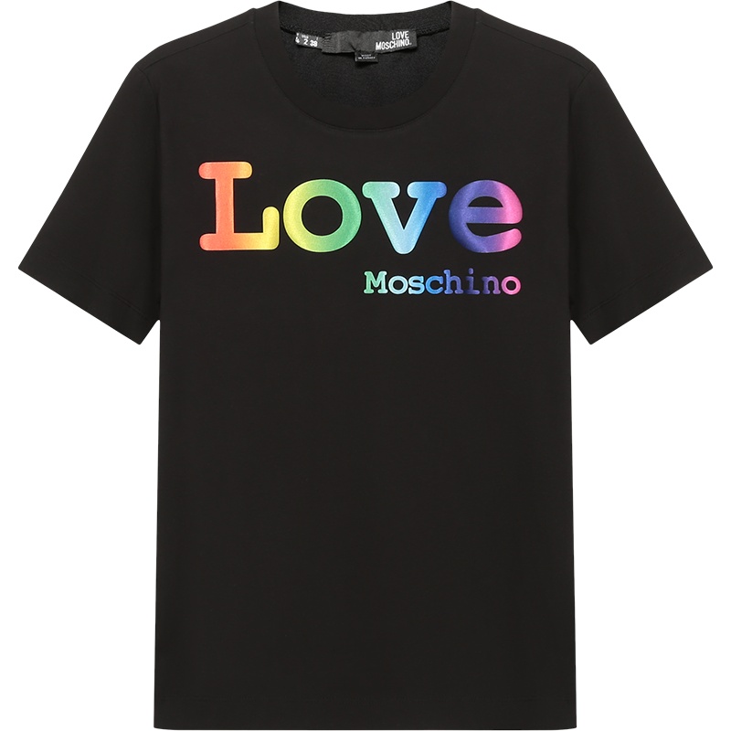 LOVE MOSCHINO 女士棉质圆领短袖T恤W4H06 06 M3876