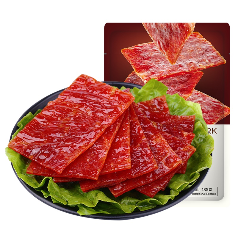 零食工坊(snack show)猪肉脯(原味)185g*1袋 休闲零食猪肉类食品袋装