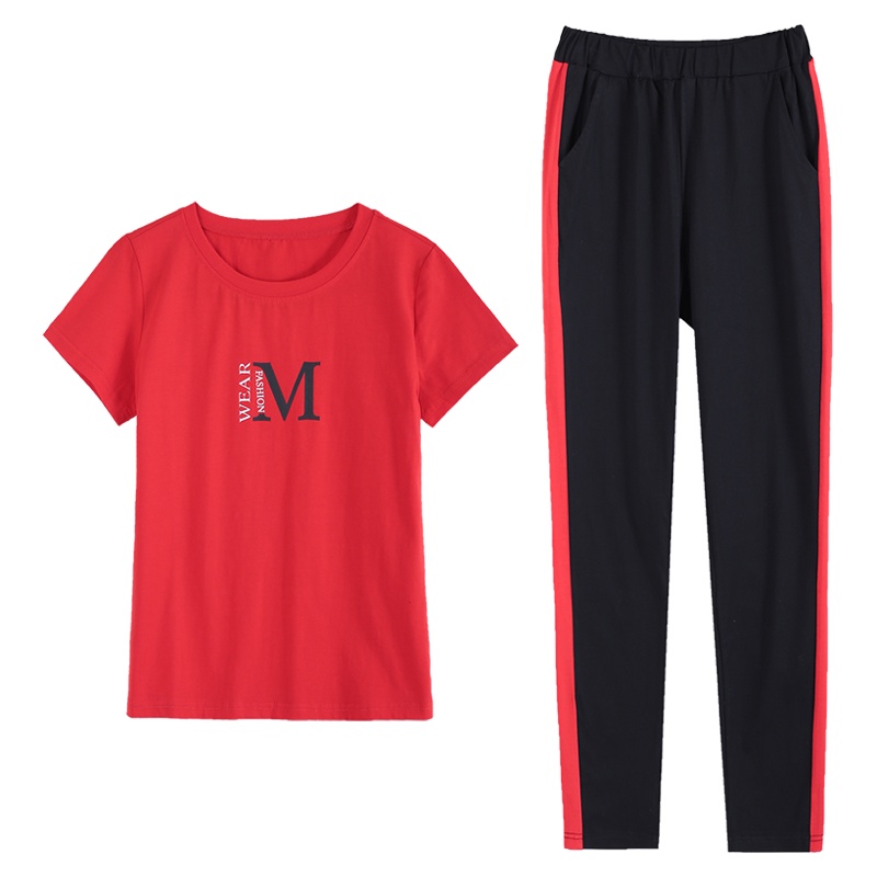 赛丹狐运动套装女春新款气质时尚女装女式夏季女士洋气休闲两件套89FS9229