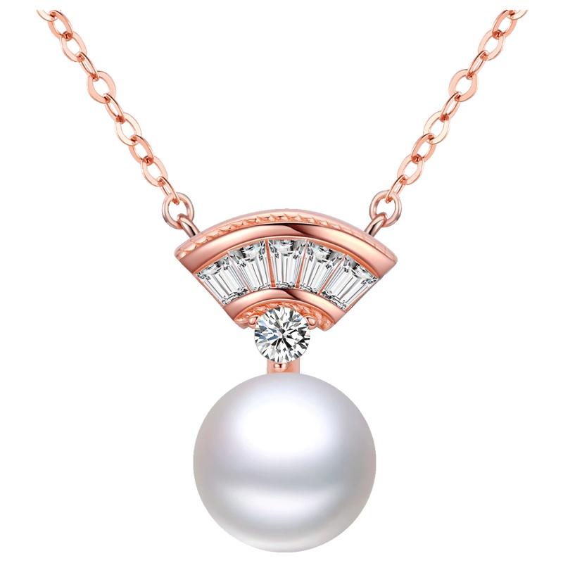 佰色传情纯银淡水珍珠项链女锁骨链气质吊坠生日女友礼物