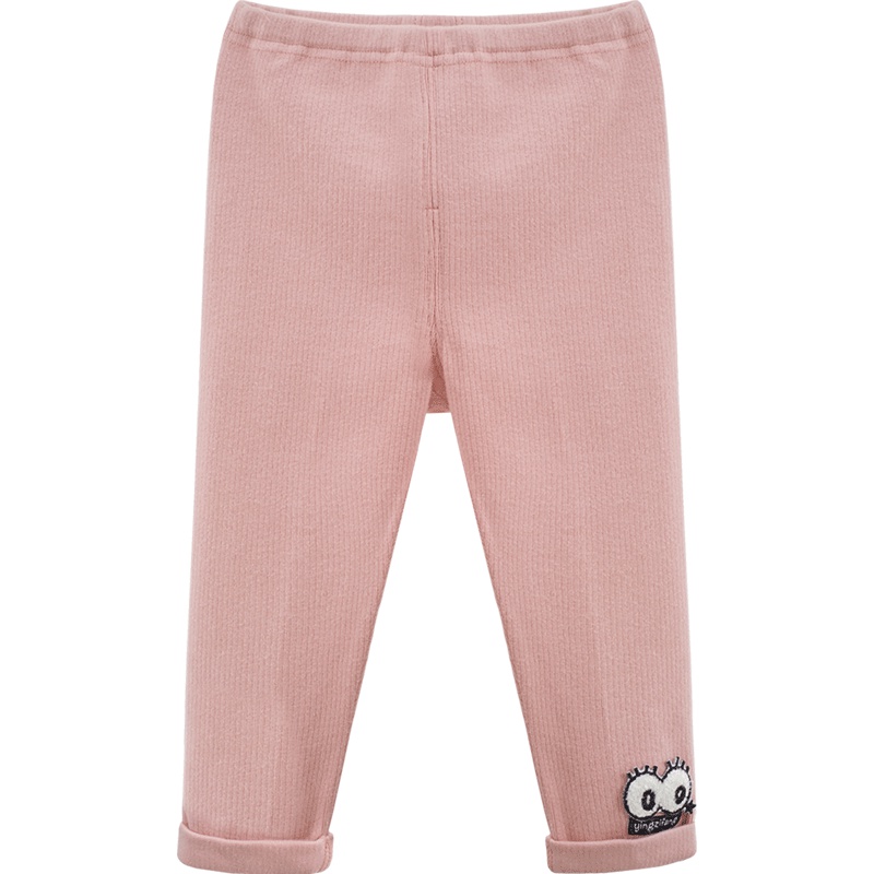 婴姿坊男女童春秋长裤修身纯色休闲裤子宝宝外出运动打底裤