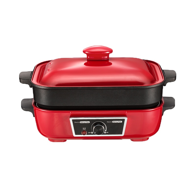 电烧烤肉锅炉网红锅一体家用蒸煮炒煎电火锅多功能料理锅