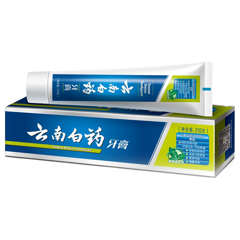 云南白药牙膏薄荷清爽型 210g(QH)