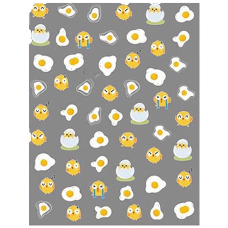 泫雅012-仙人掌 镊子+亮油 美甲贴花泫雅同款指甲贴纸网红3D指甲贴花学生儿童防水指甲贴