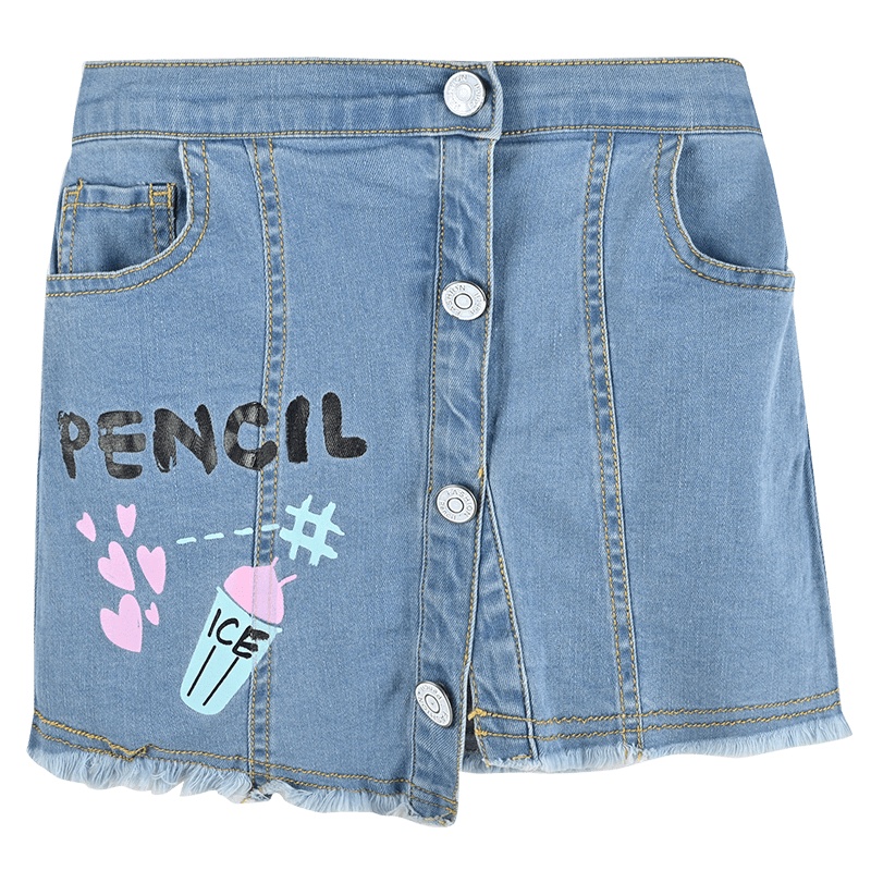 [8折价:47.2元]铅笔俱乐部童装女童牛仔裙夏季新款大童儿童半身裙短裙仔洋气