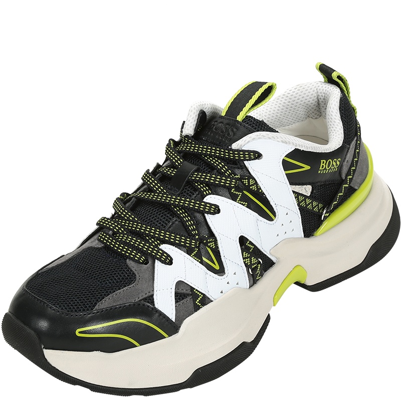 HUGO BOSS 雨果博斯 男士 织物配皮网眼系带休闲运动鞋 50432995